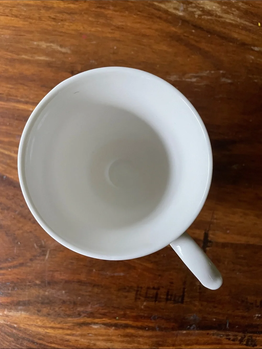 Anthropologie Monogram J footed white teacup tea cup mug